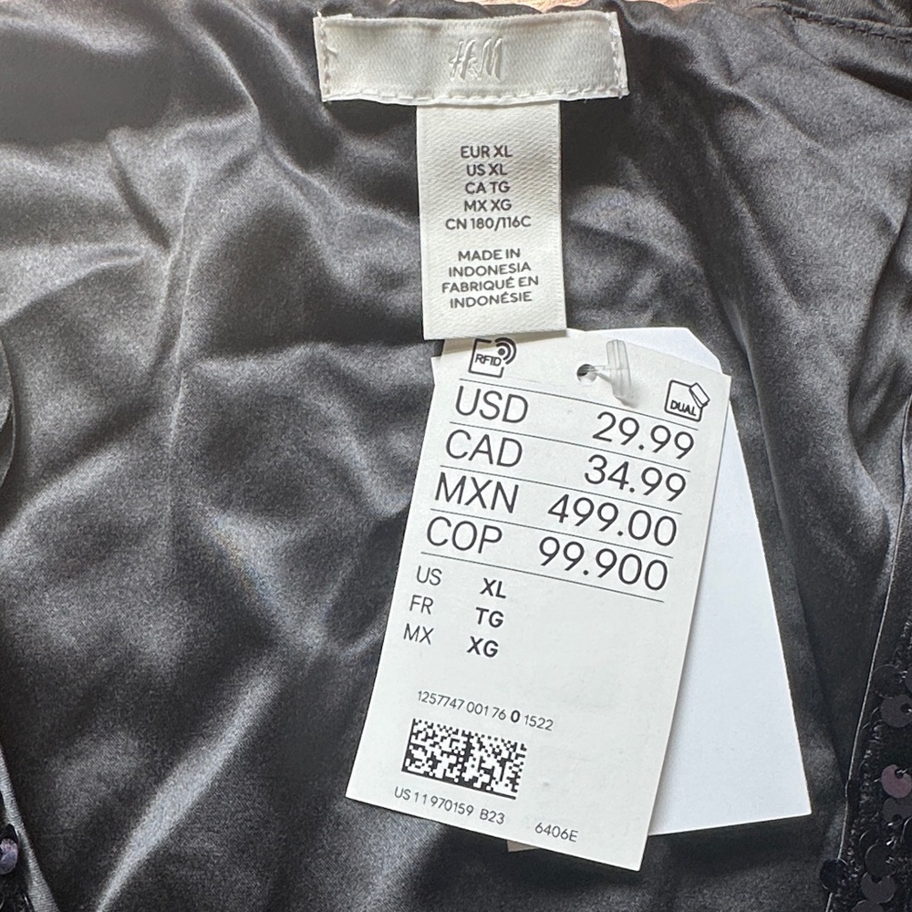 H&M Blue Sequins Short Jacket